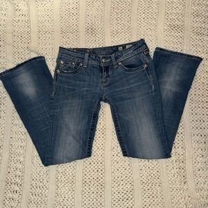 Y2K Miss Me Flare Jeans in Classic Blue